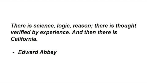 "And then there is California ...."