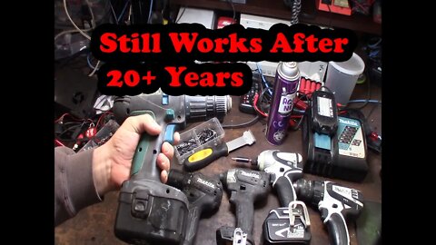 20+ year old NiCD cordless drill restoration repair cycling and zap method Ni Cad battery