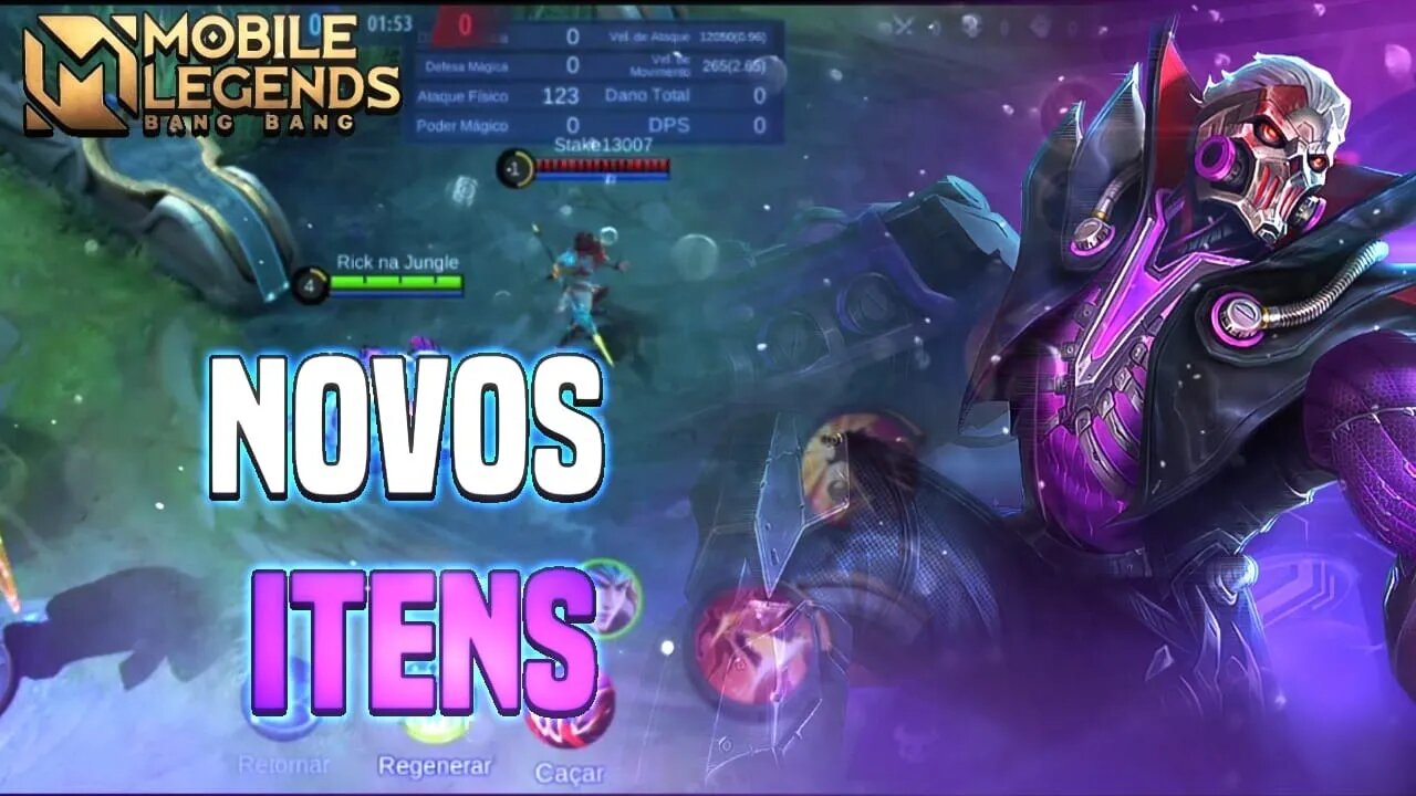 ENTENDA COMO FUNCIONA OS NOVOS ITENS NA PRÁTICA, MACHADO, ARMADURA E LÂMINAS | MLBB