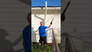 Power Washing on a HOT 🔥 Texas Day is so SATISFYING! #shorts