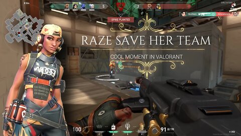 FAST PLAYER IN VALORANT KILL 4 ENEMY SOLO ! 1VS4 ! 200 IQ
