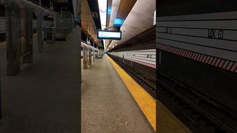 East 63rd Street subway in New York City 2021.