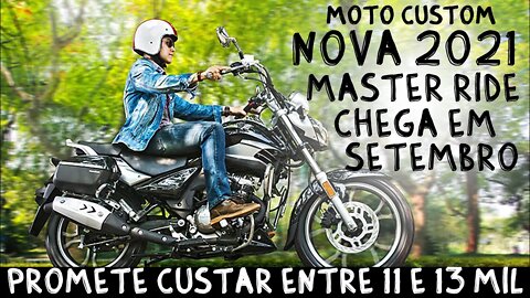 Moto Custom Nova 2021: Haojue Master Ride 150 chega em SETEMBRO