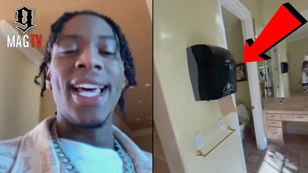 Soulja Boy Claims To Be The 1st Rapper With A Commercial Paper Towel & Soap Dispenser In His Crib! 🏡