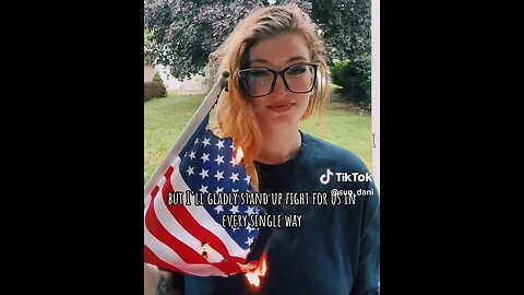 Wretched Woman Burns An American Flag On The 4th Of July Because She Can't Kill Her Baby At 9 Months