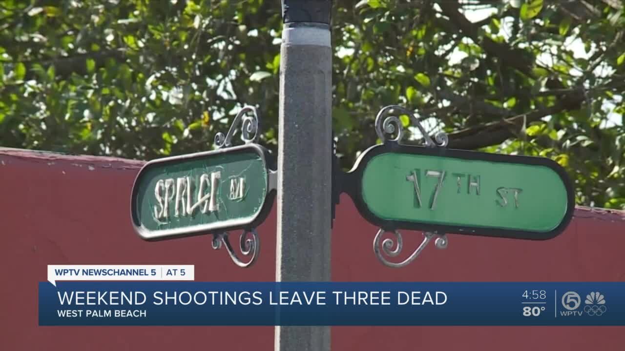 Weekend shootings leave 3 dead in West Palm Beach