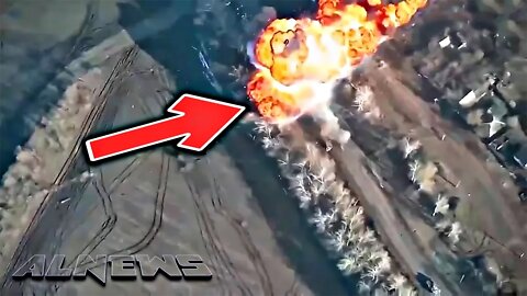 Russian artillery destroy Ukrainian trench position