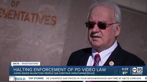 Injunction halts enforcement on videotaping police law