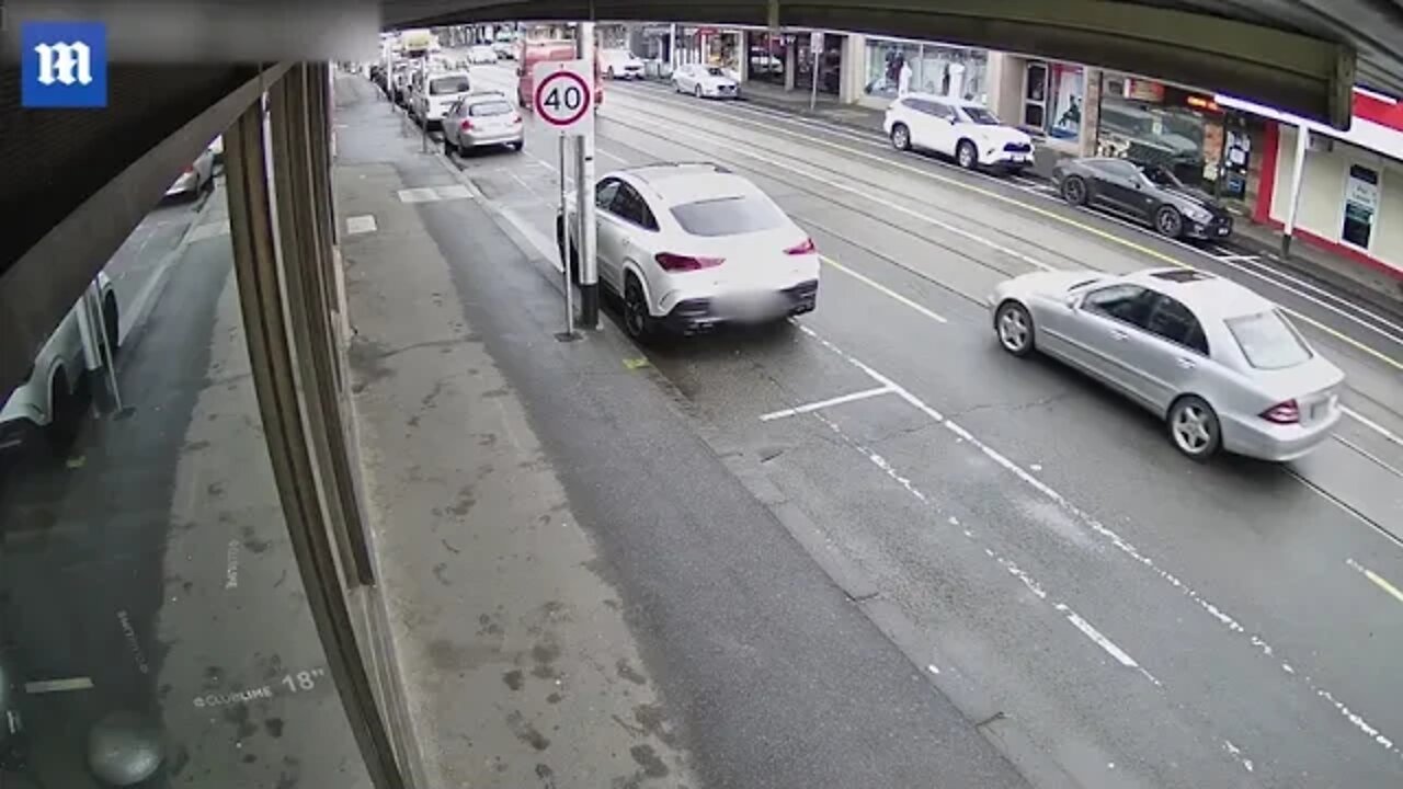 Video: CCTV footage captures moment woman hit and run by a car on roadside