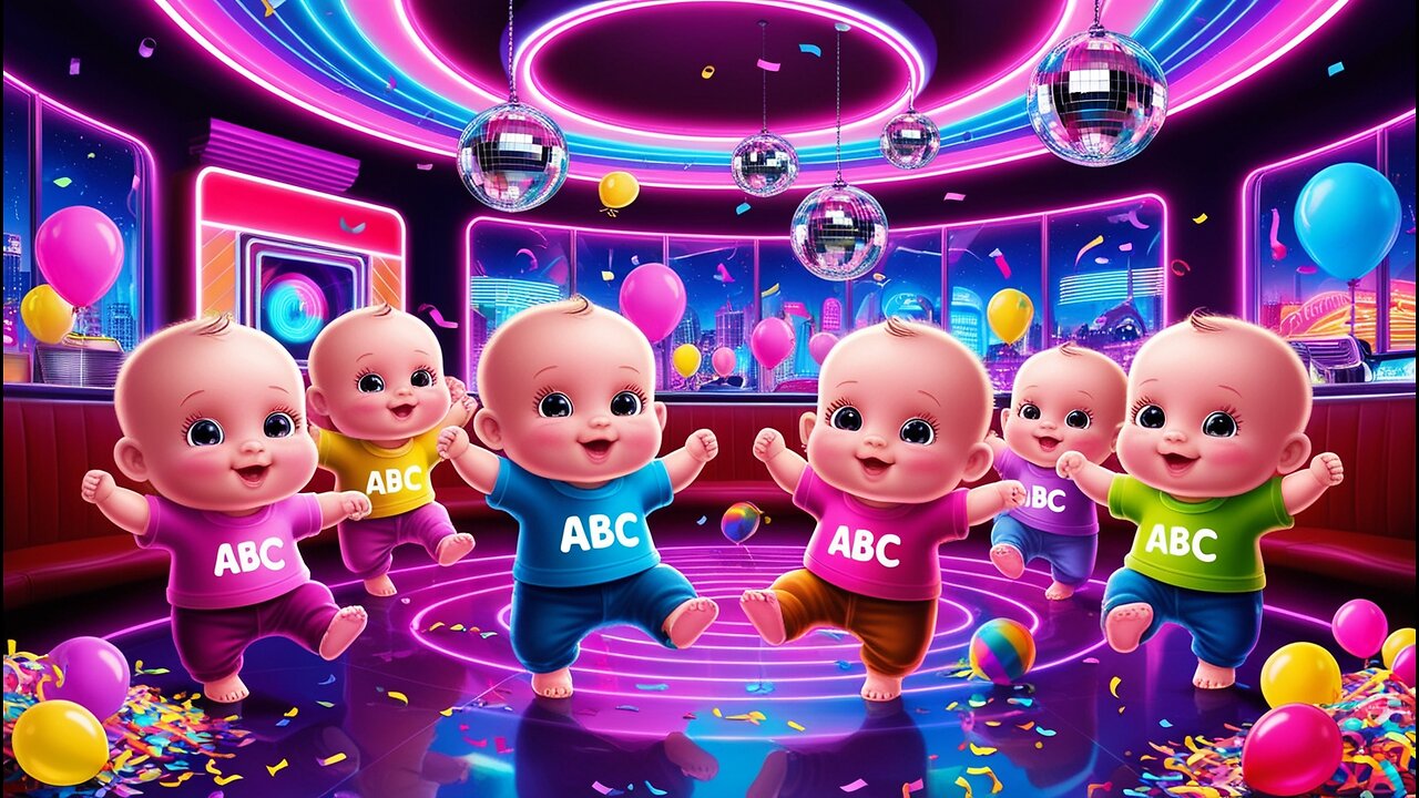 Learn English ABC with Baby's Dance in Club