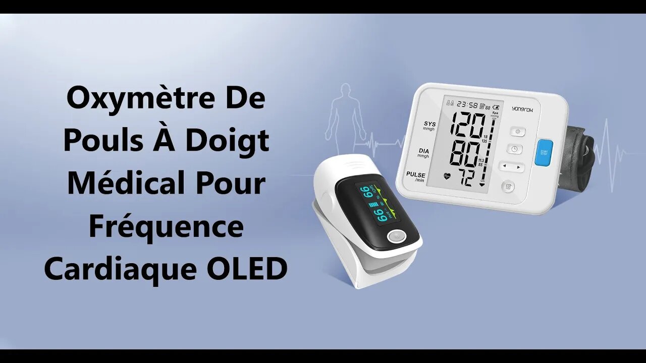 Yongrow – Oxymètre De Pouls À Doigt Médical Pour Fréquence Cardiaque OLED