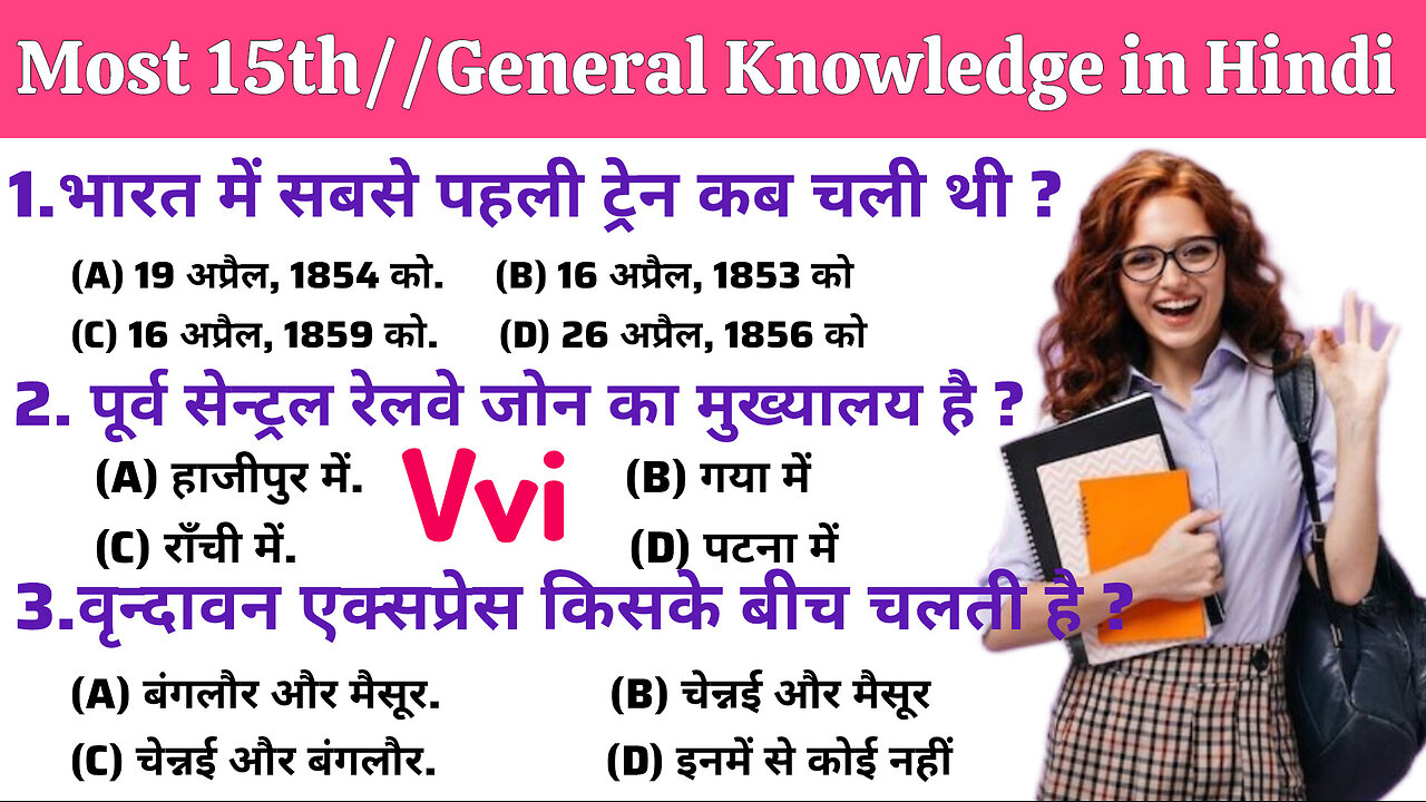 Top 15 Railway GK GS question answer