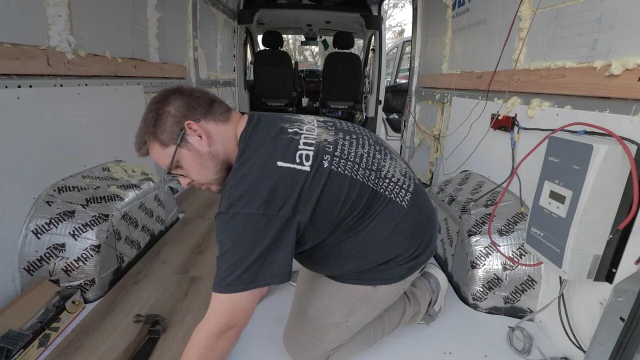 #Vanlife INSTALLING A DURABLE FLOOR In My VAN!! | Van Build | StephenShreds