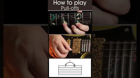 How to play a pull-off on guitar, guitar pull-offs #guitarlesson #guitar #guitartechnique