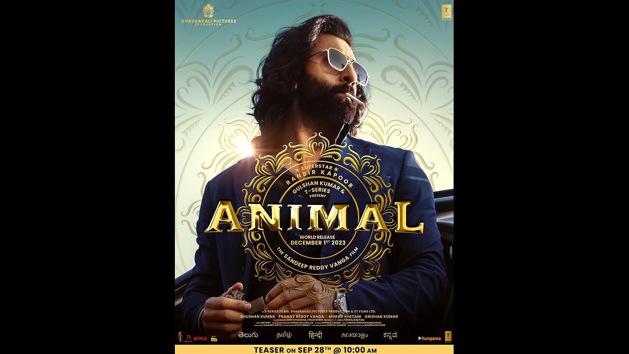 ANIMAL OFFICIAL TEASER TRAILER - (2023) #ranbirkapoor #anilkapoor #bobbydeol #tseries