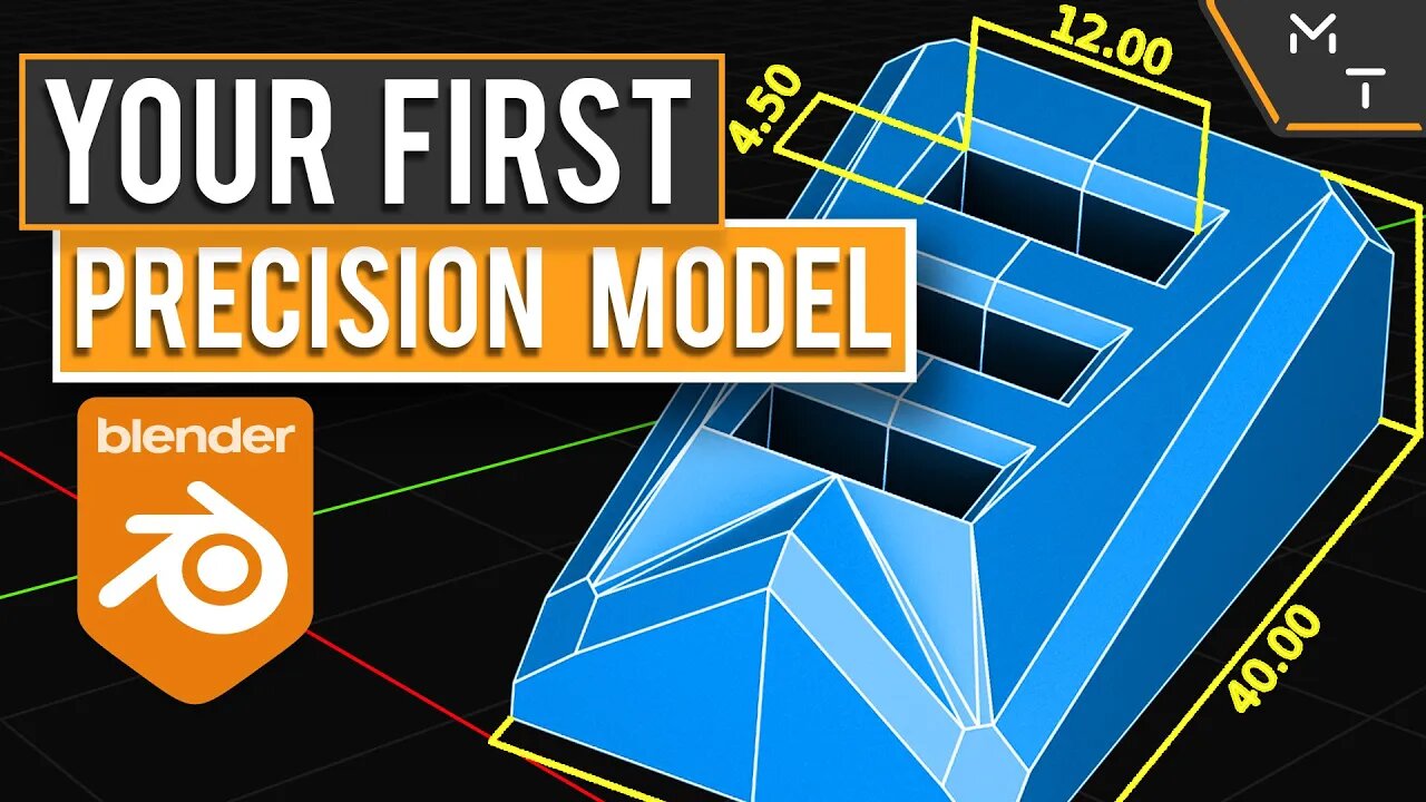 Your First Precision Model To 3D Print | Learning Blender 2.9 / 3.0 Precision Modeling | Part- 19