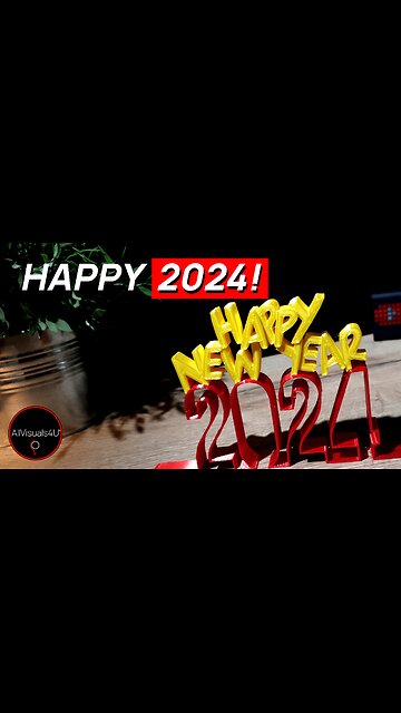 🎆 Happy 2024 - New Year 3D Print - Happy New Year Wishes 3D - New Years Eve STL