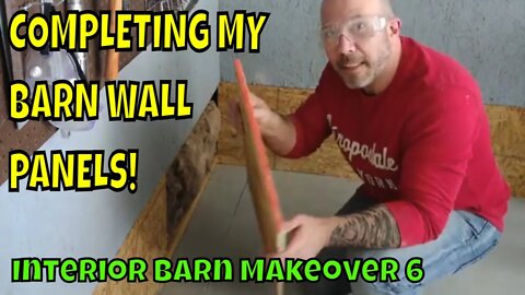 Insert Remaining Panels To Barn Walls! Interior Barn Makeover 6