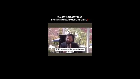 zionists fear Christian and Muslim peace and unity