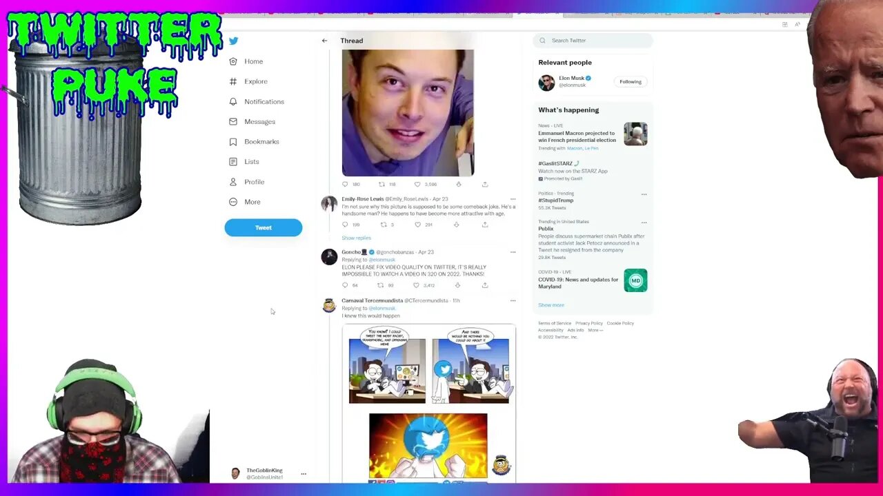 Twitter Puke - Elon and Gates