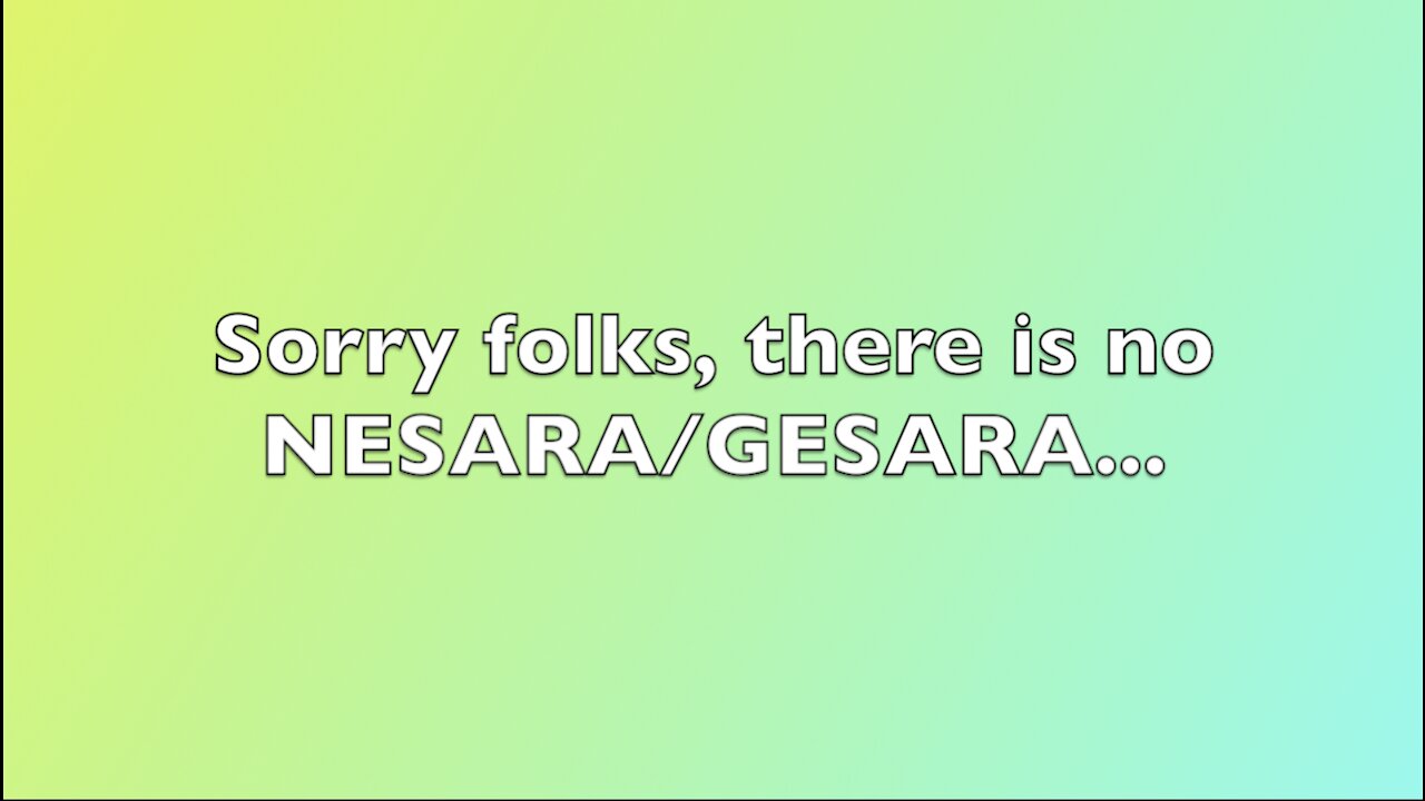 NESARA / GESARA DO NOT EXIST! FAKE AND PHONY!