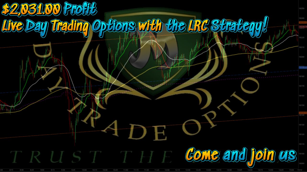 $2,031.00 Profit! - Live Day Trading Options with the LRC Strategy!