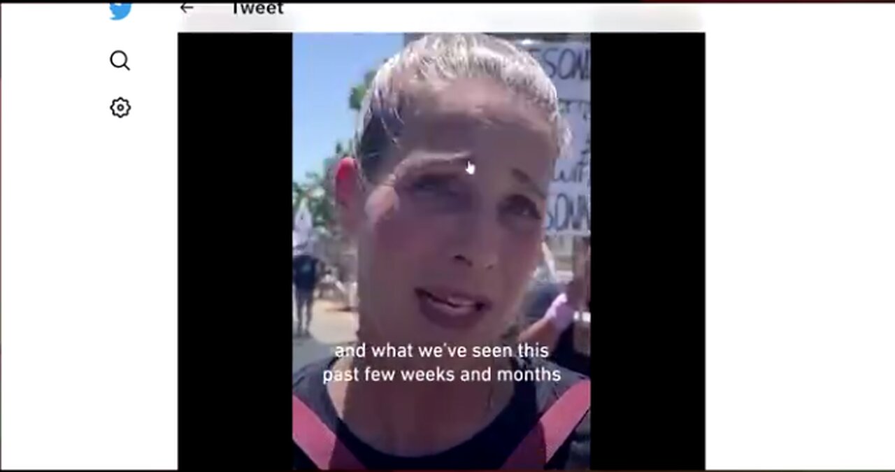 ZIONIST KAREN AT “DEMOCRACY MARCH” AGAINST NETANYAHU