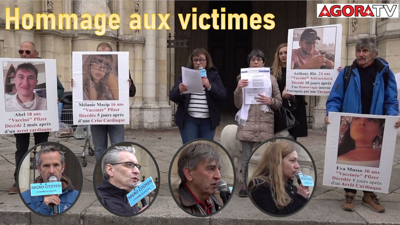 Hommage aux victimes des vaccins COVID - Marche et Discours à Orleanss