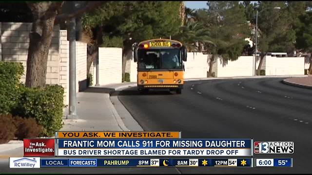 Frantic mom calls 911 over missing school bus
