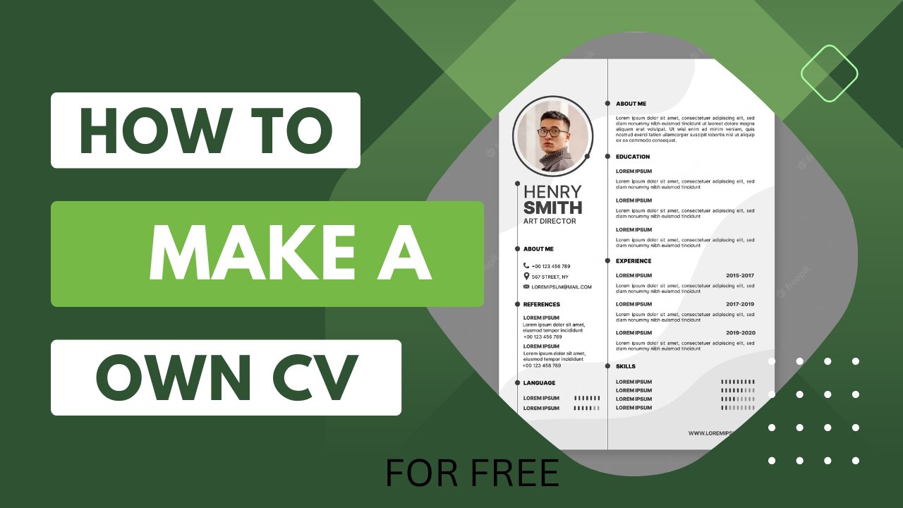 How to make a own CV for free😊