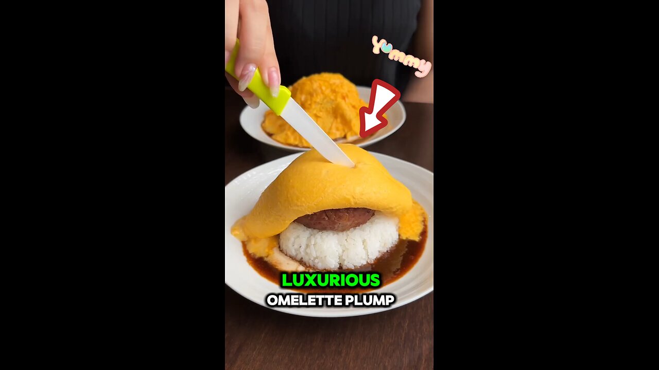 Luxurious omelette hamburger