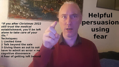 Persuasion 4 stage rocket. Using fear against Big Pharma, avoiding cognitive dissonance