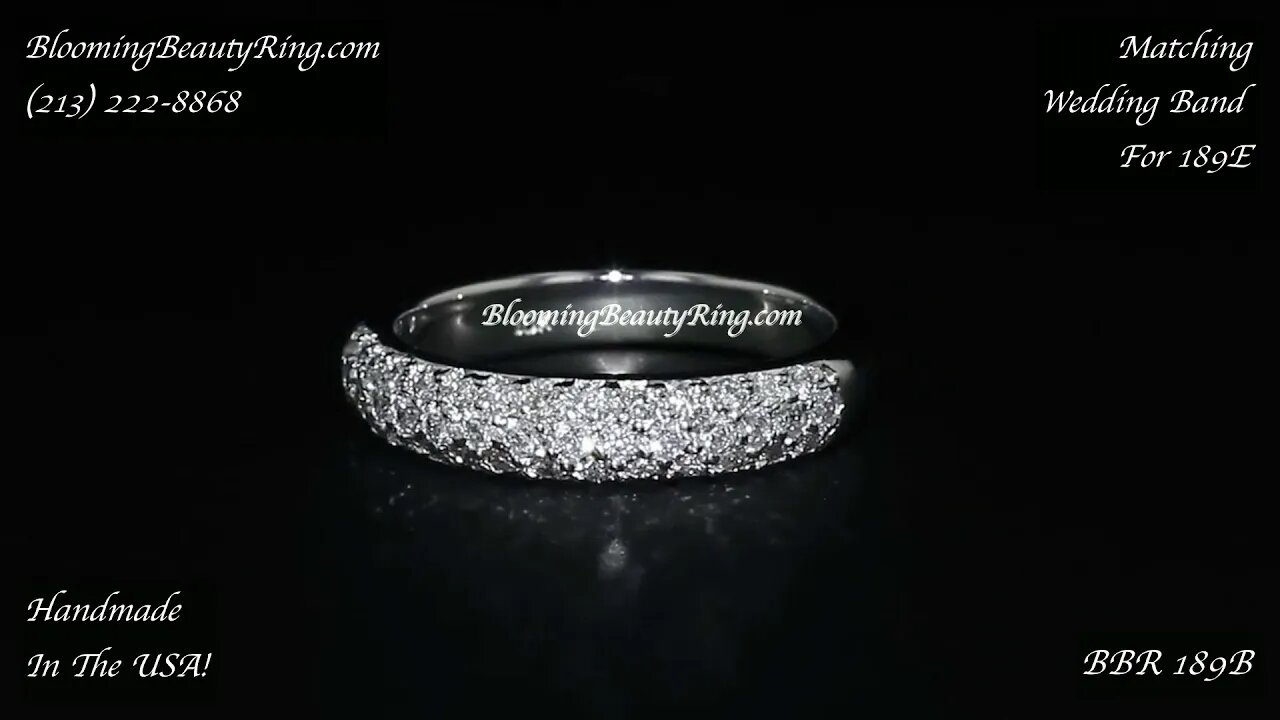 BBR 189B Handmade In The USA Matching Wedding Band For Engagement Ring BBR 189E