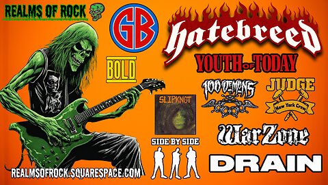 Realms Of Rock - New Additions 7/6/24: Youth of Today, Hatebreed, Warzone, Judge, Slipknot, Drain