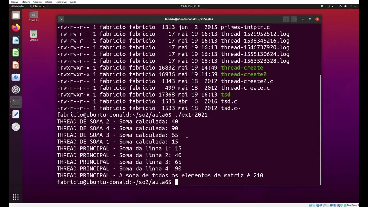 Exercício com Threads no Linux