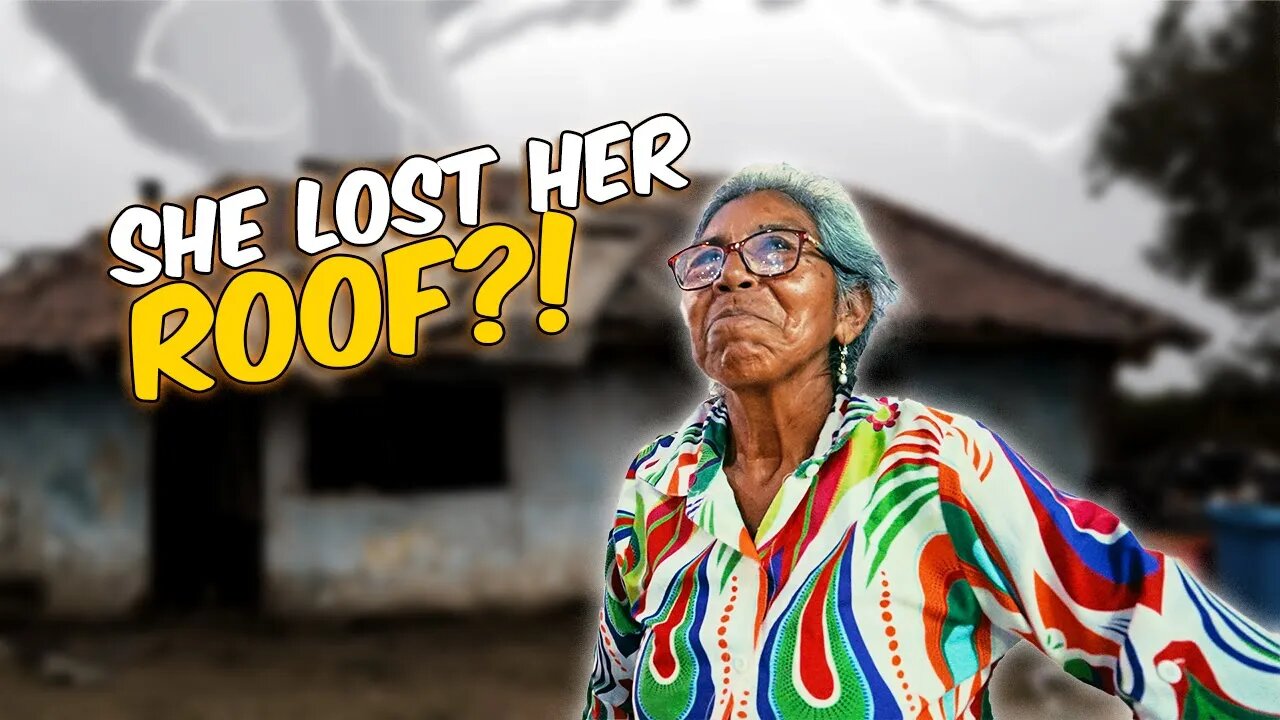 THIS grandma's roof was blown away! Update on the women's shelter part 1