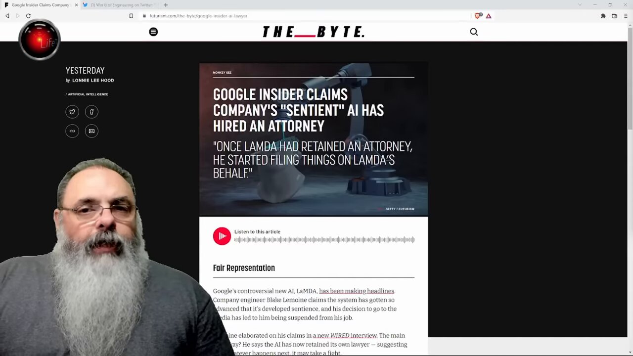 INTELIGÊNCIA ARTIFICIAL do Google, a LAMDA, decide CONTRATAR ADVOGADO para ser reconhecida