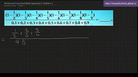 Whole and Fractional Multi Operations: Problem 3