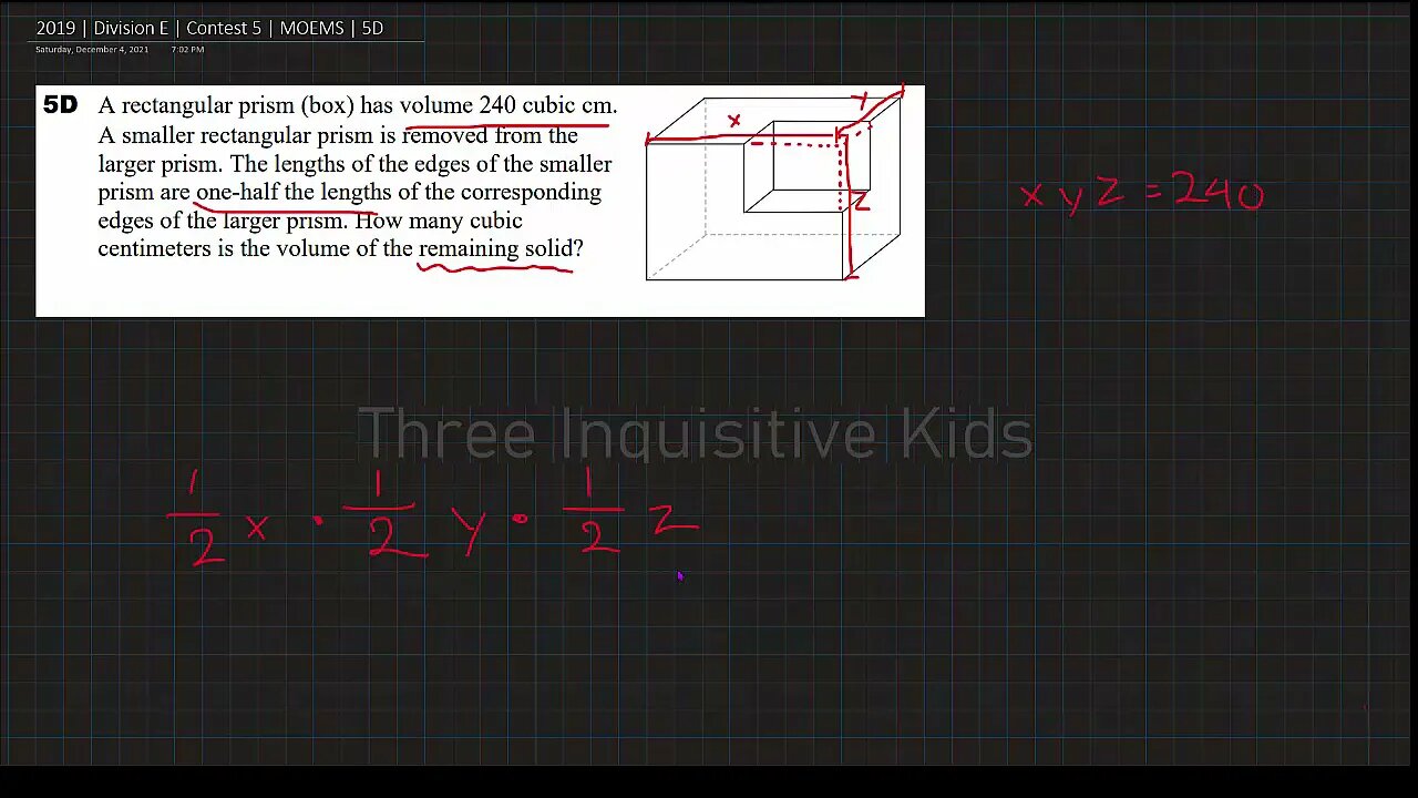 Math Olympiad for Elementary | 2019 | Division E | Contest 5 | MOEMS | 5D