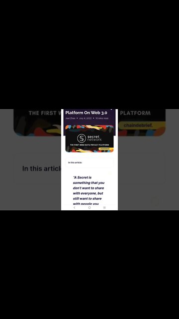 What is Secret Network? & Secret Token, All You Need To Know #cryptomash #ytshorts #cryptonews