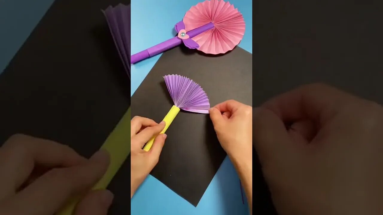 DIY toys, easy fairy fans, DIY paper fans; how to summer fans,DIY扇子,纸扇子