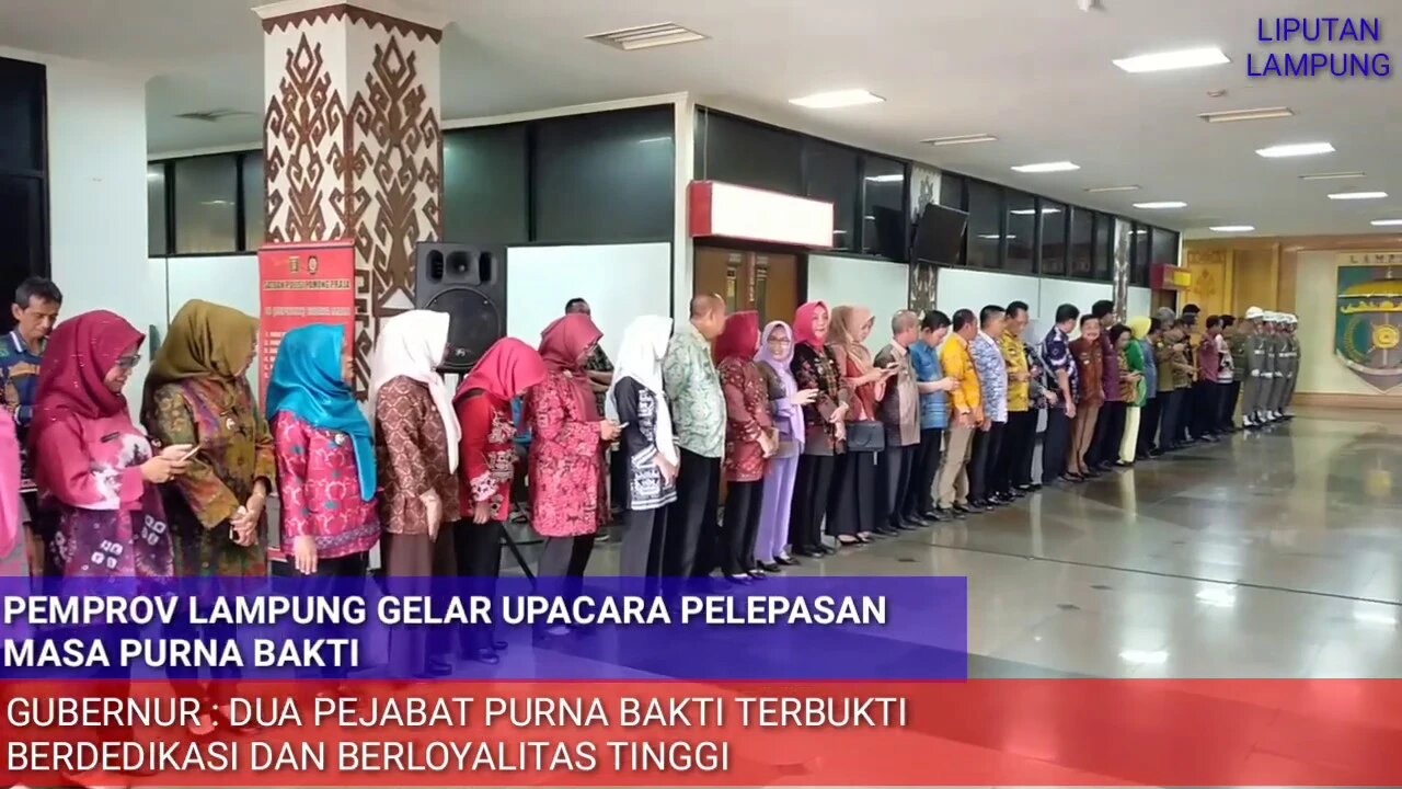 PEMPROV LAMPUNG GELAR UPACARA PELEPASAN PEJABAT PURNA BAKTI