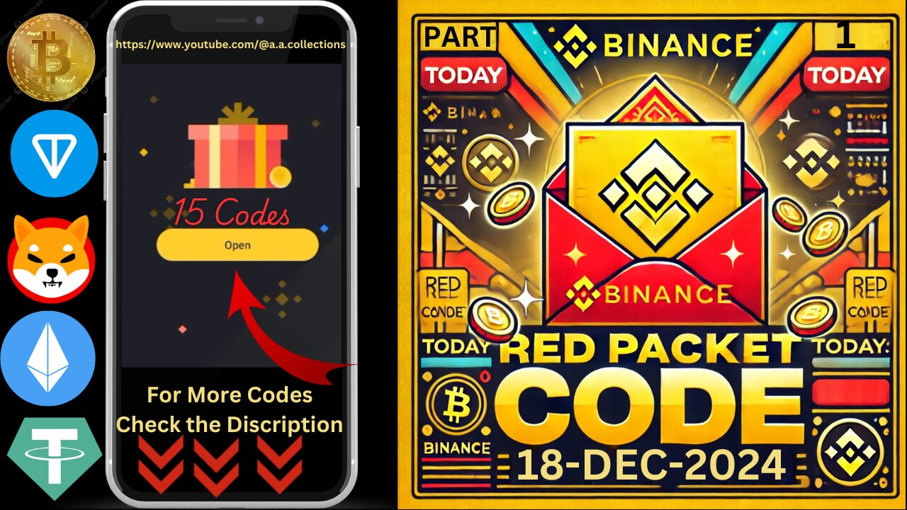 Binance Red Packet code Today Claim NOT TON TRX USDT BTC Red packet code 18 Dec 2024 PART 1