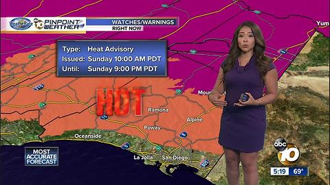 10News Pinpoint Weather with Meteorologist Angelica Campos