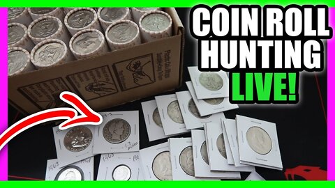 ONLY 27 ROLLS OF HALF DOLLAR COINS - COIN ROLL HUNTING LIVE STREAM