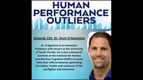 Dr. D'Agostino Talks About Metabolic Flexibility And Low Oxygen Environments