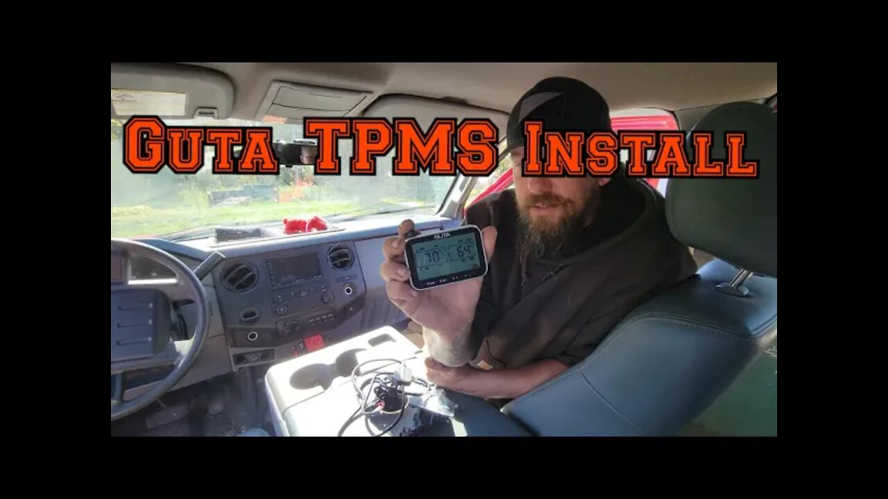 GUTA TPMS Install. Tire Pressure Monitor System for truck and trailer.