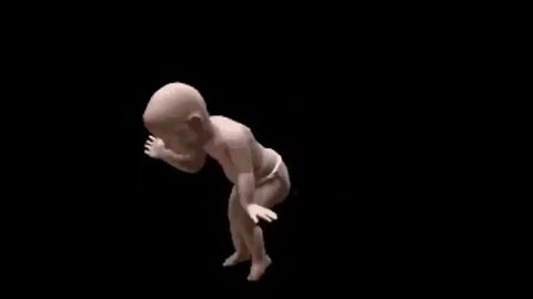 Funny little dancing baby creature.mp4