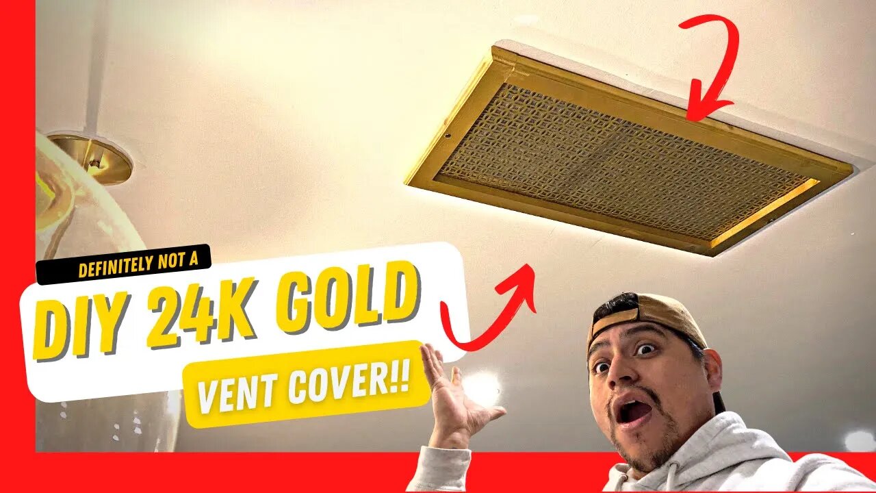 DIY Gold (colored) Vent Return Cover | My Fixer Upper EP 18