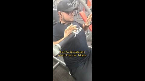 How to do Close Grip Bench Press for Triceps